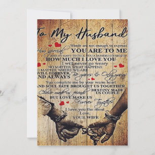 To My Husband Design   Letter To Him   Lovely Gift Holiday Card