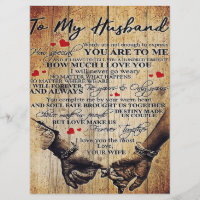 To My Husband Design | Letter To Him | Lovely Gift