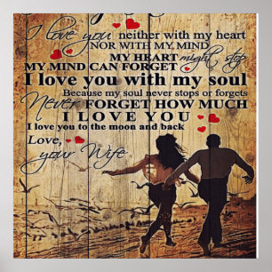 To My Husband Design   Letter To Him   Lovely Gift Poster