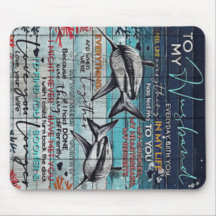 To My Husband Design Love Letter Design Mouse Mat