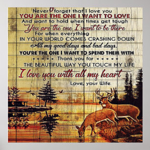 To My Husband Design   Love Letter For Husband Poster