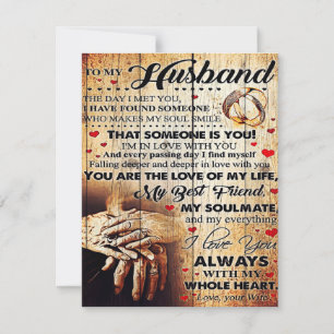 To My Husband Design Love Letter Gift To Him Invitation