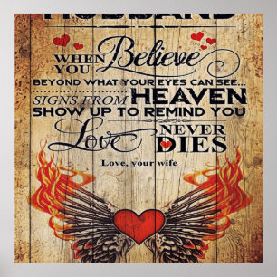 To My Husband Design Love Letter Gift To Him Poster