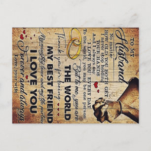 To My Husband Design   Love Letter To Him   Announcement Postcard