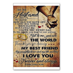 To My Husband Design   Love Letter To Him   Table Number