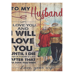 To My Husband Design Love Letter To Him Tablecloth