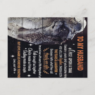 To My Husband Design   Love Quotes To Husband Announcement Postcard