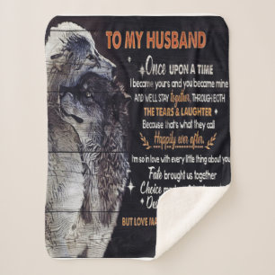 To My Husband Design Love Quotes To Husband Sherpa Blanket