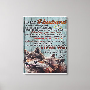 To My Husband Design, New Home Gift Canvas Print