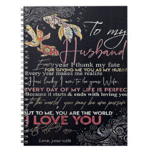 To My Husband Design, New Home Gift Notebook