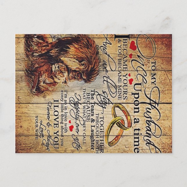 To My Husband Design, New Home Gift Postcard (Front)