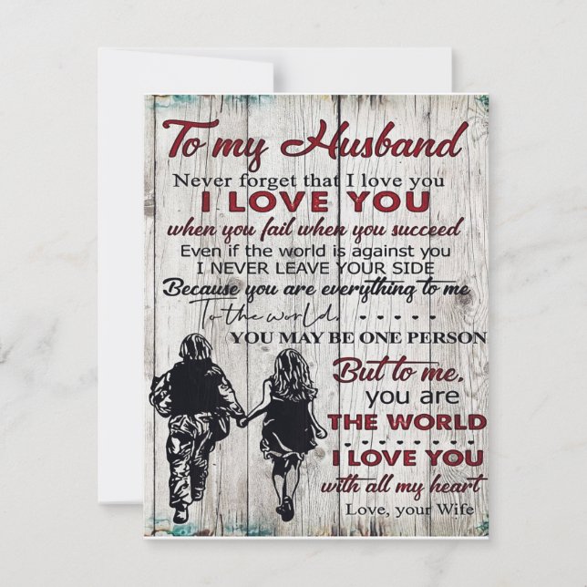 To my Husband | Family Decoration | To My Family Invitation (Front)