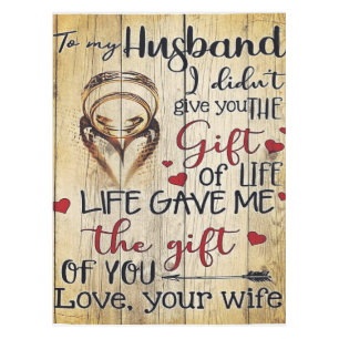 To my Husband Funny Quotes Present Tablecloth