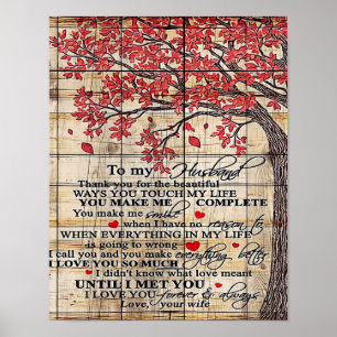 To My Husband Funny Quotes To Husband Gift Poster