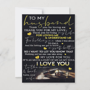 To My Husband Gift, Best Holiday Present Invitation