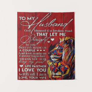 To My Husband Gift, Best Holiday Present Tapestry