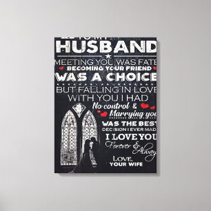 To My Husband Gift Cute Gift For Your Man Canvas Print