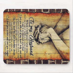 To My Husband Gift Cute Husband Gift Mouse Mat
