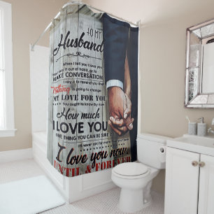 To My Husband Gift Holiday Funny Gift Shower Curtain