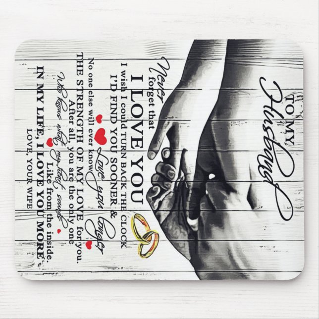 To My Husband Gift, Holiday Gift Mouse Mat (Front)