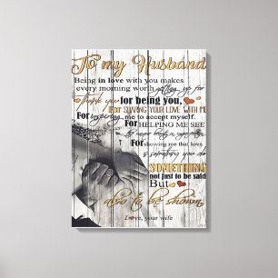 To My Husband Gift Husband Letter Home Decor
