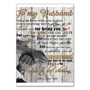 To My Husband Gift   Husband Letter   Home Decor   Table Number