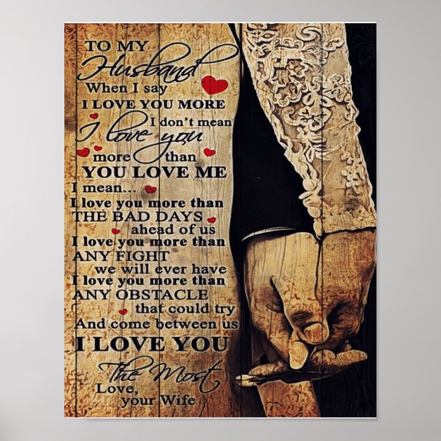 To My Husband Gift, Indoor Decor (Front)