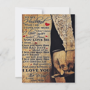 To My Husband Gift, Indoor Decor Invitation