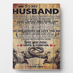 To My Husband Gift, Indoor Decor Plaque