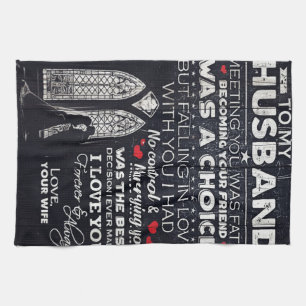 To My Husband Gift, Indoor Decor Tea Towel