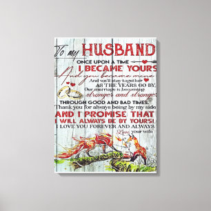 To My Husband Gift   Letter For Him   Canvas Print