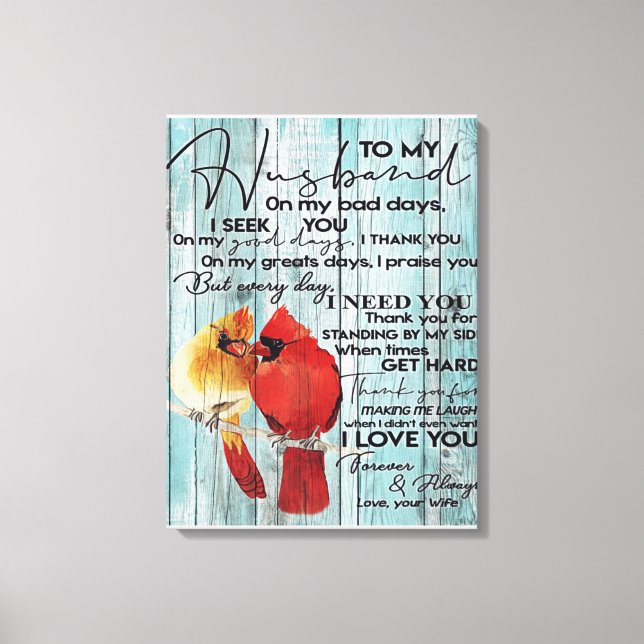 To My Husband Gift | Letter For Him | Home Decor (Front)