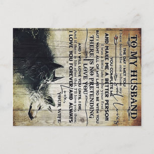 To My Husband Gift   Letter For Him   Home Decor  Announcement Postcard