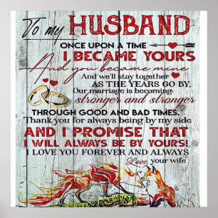 To My Husband Gift   Letter For Him   Poster
