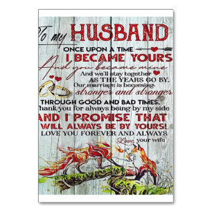 To My Husband Gift Letter For Him Table Number