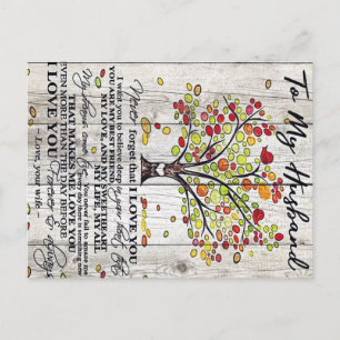 To My Husband Gift Lovely Husband Letter Announcement Postcard