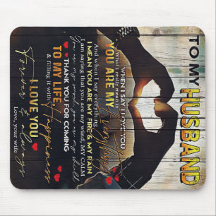 To My Husband Gift   Lovely Husband Letter   Mouse Mat