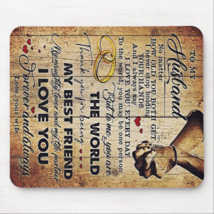 To my Husband Gift Lovely Husband Letter Mouse Mat
