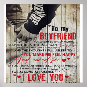 To my Husband Gift   Lovely Husband Letter Poster