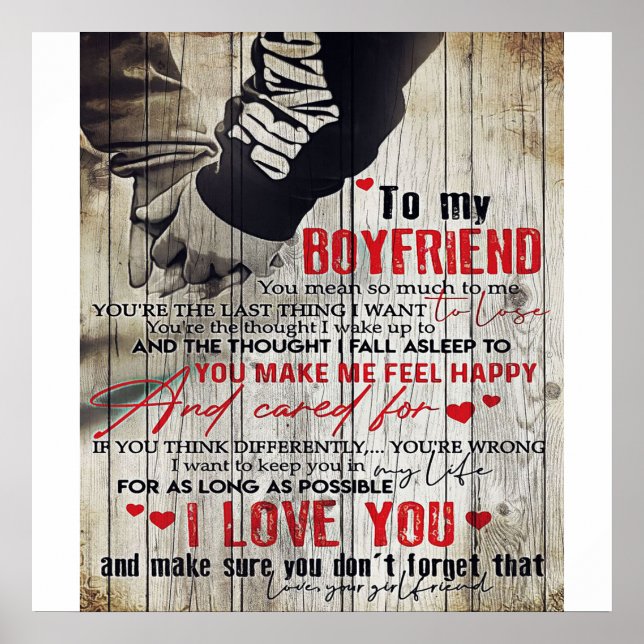 To my Husband Gift | Lovely Husband Letter Poster (Front)