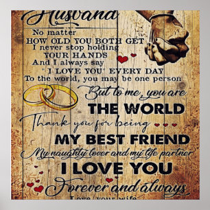 To my Husband Gift   Lovely Husband Letter Poster