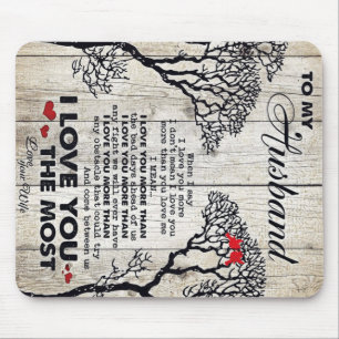 To My Husband Gift Lovely Husband Letter Present Mouse Mat