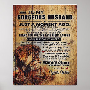 To My Husband Gift   Lovely Letter for Husband Poster
