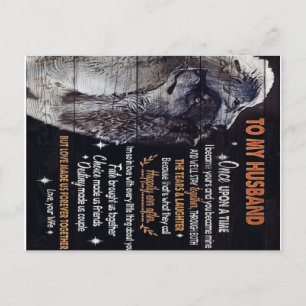 To My Husband Gift, Personalised Present Postcard
