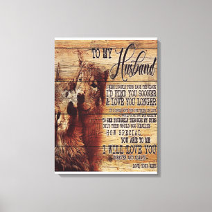 To My Husband Gift, Personalized Present Canvas Print