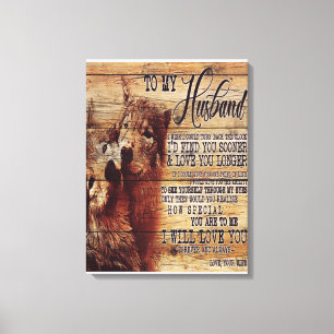 To My Husband Gift, Personalized Present Canvas Print
