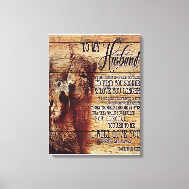 To My Husband Gift, Personalized Present Canvas Print (Front)