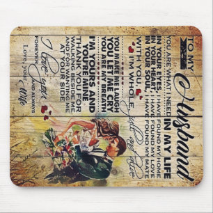 To my husband gift Special letter to husband Mouse Mat