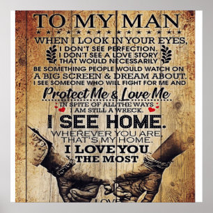 To my husband gift   Special letter to husband Poster