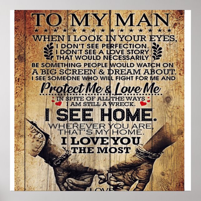 To my husband gift | Special letter to husband Poster (Front)